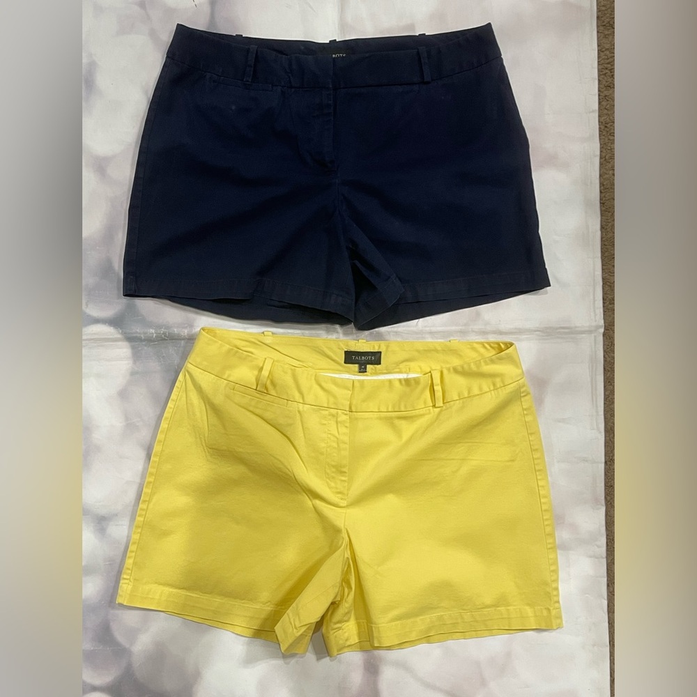 Talbots Yellow and Blue Classic 5” Shorts Casual Style